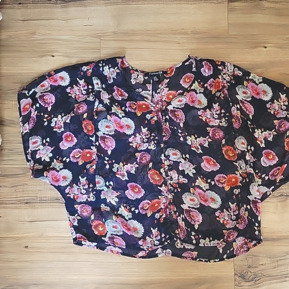 Forever21 sheer, flowy, blouse